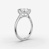 Cathedrale asscher diamond setting in gold, view 16