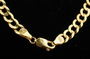 14K solid gold El Jefe Chain Cuban link with curb style and lobster clasp