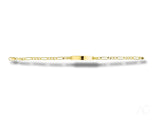 Shiny 18k solid gold Figaro chain ID bracelet with engravable plate