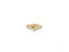 Gold CZ heart ring in 18k yellow gold with pave-set diamonds, luxurious art gold piece