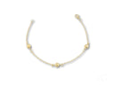 Delicate solid 18k gold bracelet with polished gold spheres