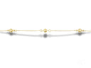 Elegant solid 18k gold bracelet with polished gold spheres charms