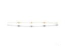 Elegant solid 18k gold bracelet with polished gold spheres