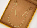 Elegant 14k gold rope chain necklace with secure barrel lock