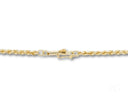 Elegant 14k gold rope necklace with secure barrel lock
