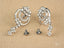 Elegant 18K Diamond Earrings in art gold jewelry with floral and pavé diamond accents