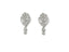 Elegant 18K Diamond Earrings with ornate silver-toned drop design in art gold jewelry style