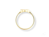 Elegant 18k flower diamond ring in luxurious art gold with sparkling heart cluster
