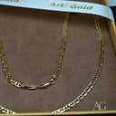 Elegant 18k gold anchor chain with mariner links and lobster clasp