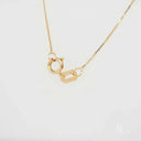 Elegant 18k gold heart necklace with box chain and spring-ring clasp