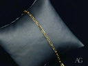 Elegant solid 18k gold link bracelet with delicate paperclip chain design