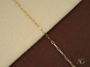 Elegant solid 18k gold link bracelet necklace