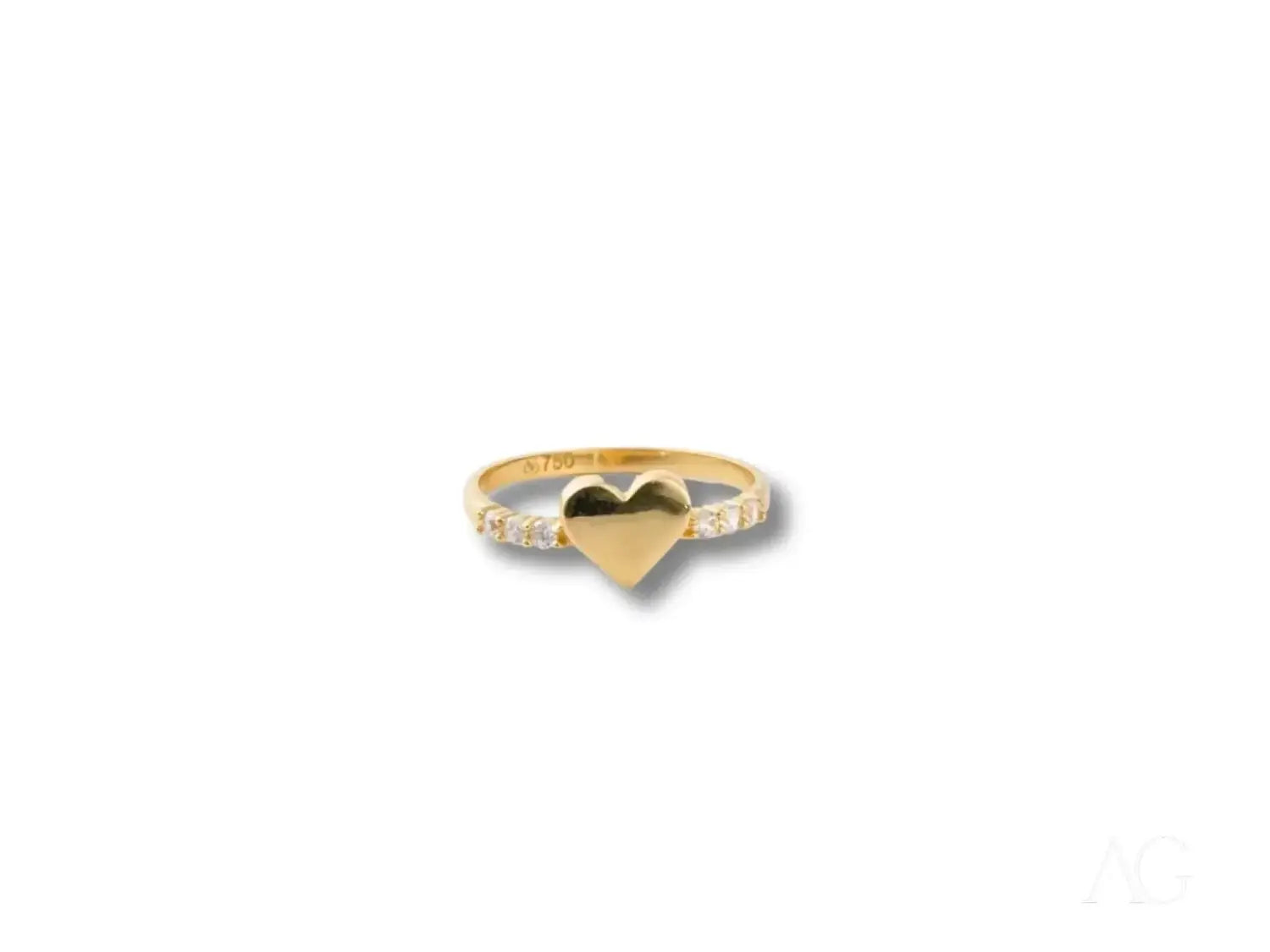 Elegant 18k Heart Ring