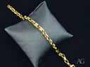 Elegant solid 18k gold men’s bracelet with classic link pattern