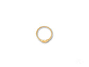 Elegant 18k yellow gold heart ring with flat top surface