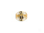 Elegant 18k yellow gold Nossa Senhora Aparecida ring with black stones and openwork band