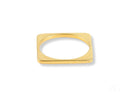 Elegant 18k yellow gold square shape ring with oval opening