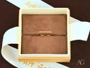 Elegant 18k yellow gold square shape ring in open gift box
