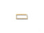 Yellow gold square barrette with clear stones, complementing the Elegant 18k Yellow Gold Square Ring
