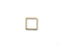 Elegant 18k yellow gold square ring with cubic zirconia showcasing a gold square shape design