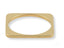Matte gold-toned 18k yellow gold square shape ring with oval opening, minimalist luxury jewelry