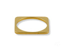Elegant 18k yellow gold square shape ring with oval opening
