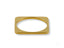Gold-tone rectangular 18k yellow gold square shape ring with oval opening for minimalist elegance