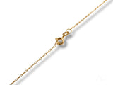Elegant 18k gold beaded necklace with spring-ring clasp