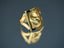 Ornate 14k gold initial letter ring with art gold signature design
