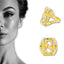 Elegant personalized initial letter ring in 14k gold with art gold signature rectangular frame