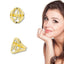 Elegant personalized initial letter ring in 14k gold with art gold signature design