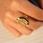 Elegant personalized initial letter ring in 14k gold with sparkling signature B design
