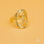 Elegant personalized initial letter ring in 14k gold featuring art gold signature design