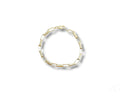 Elegant solid 18k gold kids bracelet with brick link design and lobster lock