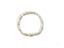 Thin light-colored metal chain bracelet with clasp, 18k gold piastrine link design