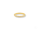 Elegant 18k gold eternity band with channel-set diamonds