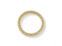 Elegant 18k gold eternity band with channel-set diamonds
