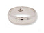 Elegant white 18k gold wedding band with milgrain detailing, a refined gold wedding band