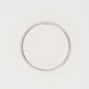 Elegant white 18k gold wedding band with thin silver finish