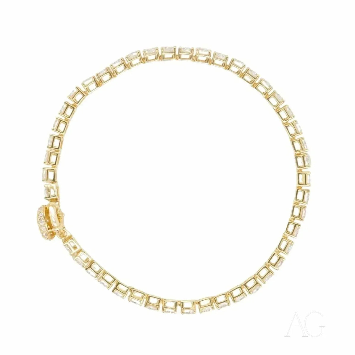 Elegant zirconia tennis bracelet in delicate gold with diamonds, Greater Boston area
