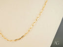Elite Modernity 18K golden art gold paperclip chain jewelry necklace