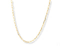 Delicate 18K yellow golden art gold paperclip chain jewelry necklace