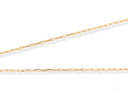 Two parallel golden paperclip chains in 18K yellow gold jewelry