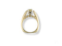 18k Gold Embrace of Light Engagement Ring with Square Diamond