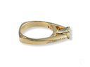 Embrace of Light 18k gold engagement ring with princess-cut diamond and pavé accents
