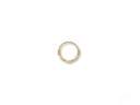 Elegant 18k yellow gold CZ heart ring with wavy scalloped edges