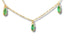 Gold chain necklace with three marquise-cut emeralds, featured in Emerald Droplets 18k Gold Emerald Necklace