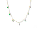 Emerald Droplets 18k gold necklace with marquise-cut emerald drops