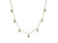 Elegant 18k gold emerald necklace with marquise-cut emeralds and delicate emerald droplets