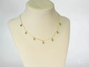 18k gold emerald necklace with marquise-cut emerald droplets